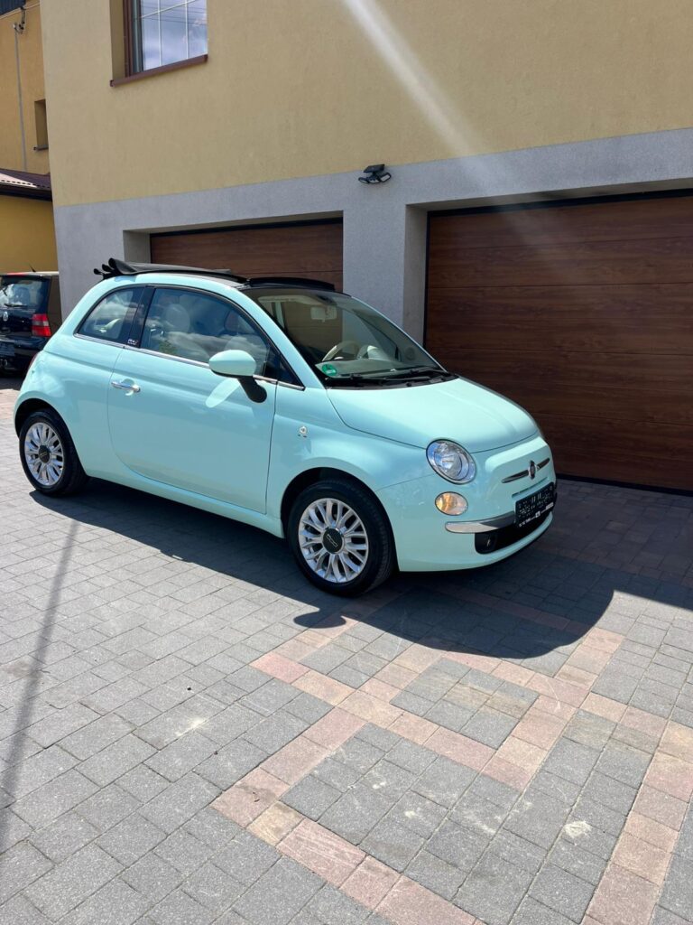 Fiat 500C Cabrio 1.2 Benzyna 2014 | Miętowy Unikat | Klima | Grzane Fotele